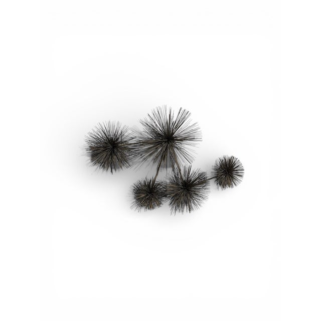 1970s Curtis Jere Brass Sea Urchin / Pom Pom Wall Sculpture For Sale - Image 9 of 12