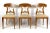 Gorgeous set of 6 Biedermeier so-called "shovel" dining chairs from the period around 1830. These high-quality chairs were...