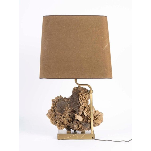 Table Lamp with Sand Rose, 1970 For Sale - Image 4 of 9