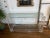 Glass 1980s Industrial Post Modern Bolted Lucite Console Table With Glass Tops For Sale - Image 7 of 13