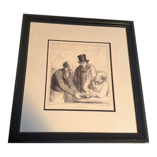 Lithograph Print by Honoré Daumier Titled Lawyers and Law 1808 For Sale