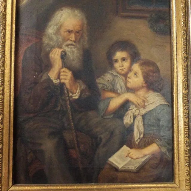 Biedermeier Painting, 1846, Oil on Wood, Framed, in Very Good conditions. Designed before 1890