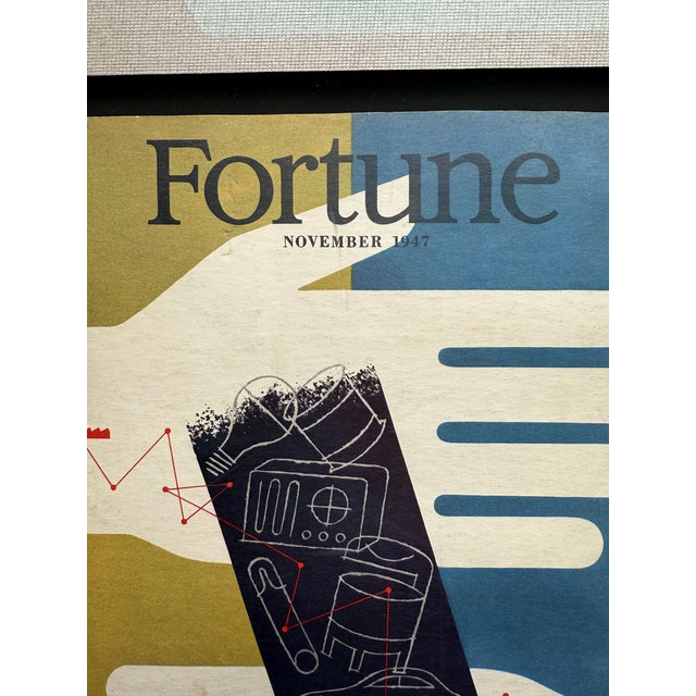 1947, Framed Vintage Fortune Magazine, Lithograph Cover Design by Artist Hans Moller For Sale - Image 4 of 9