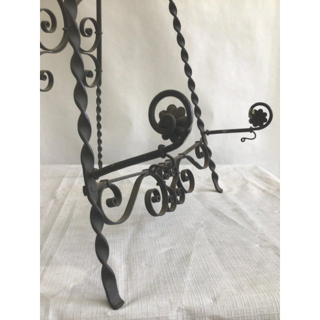 Industrial 1960s Scrolled Iron Tabletop Easel For Sale - Image 3 of 12