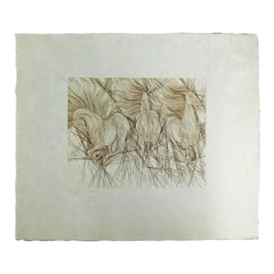 Guillaume Azoulay "Andante"Japon Paper Hand Signed Artwork