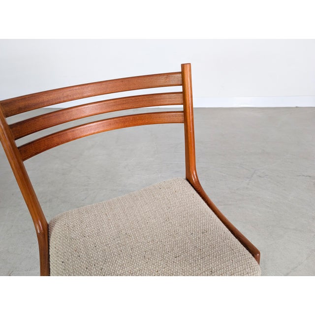 Beige Mid-Century Danish Teak Chairs from KS Møbler, Set of 4 For Sale - Image 8 of 12