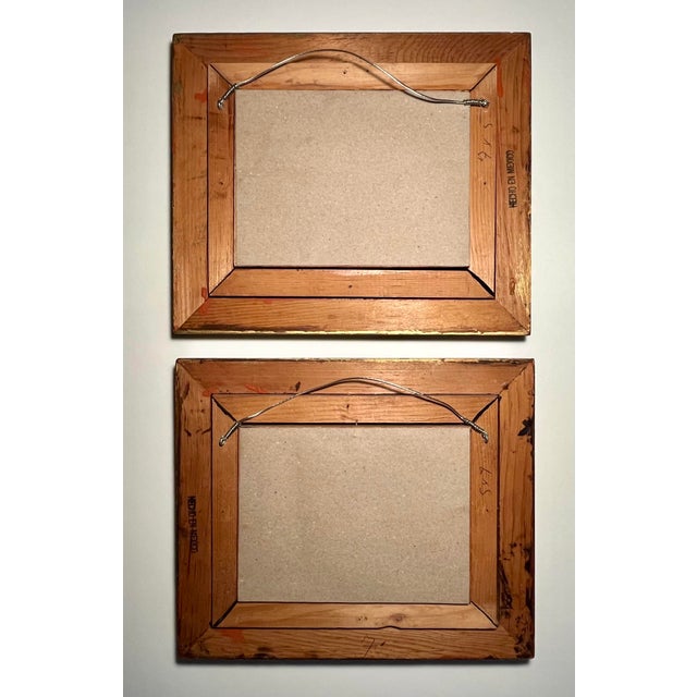 Paper Set of 2 Vintage Original Paintings by Paul Bushnell & Merle Wheeler Signed For Sale - Image 7 of 7