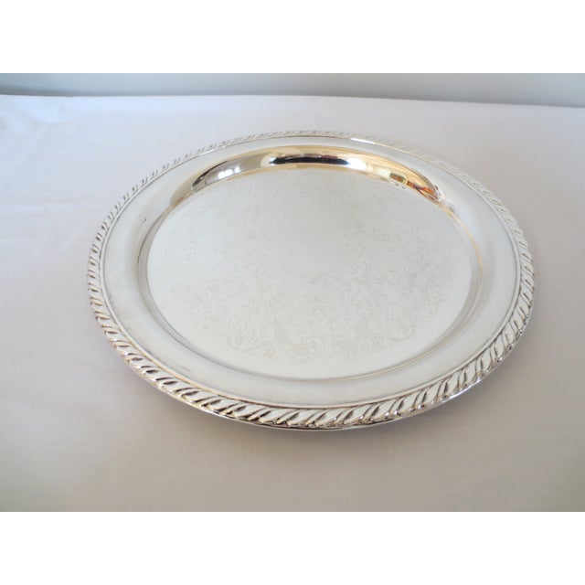 1970s Silverplate Platter 12.5" Diameter For Sale In Atlanta - Image 6 of 6