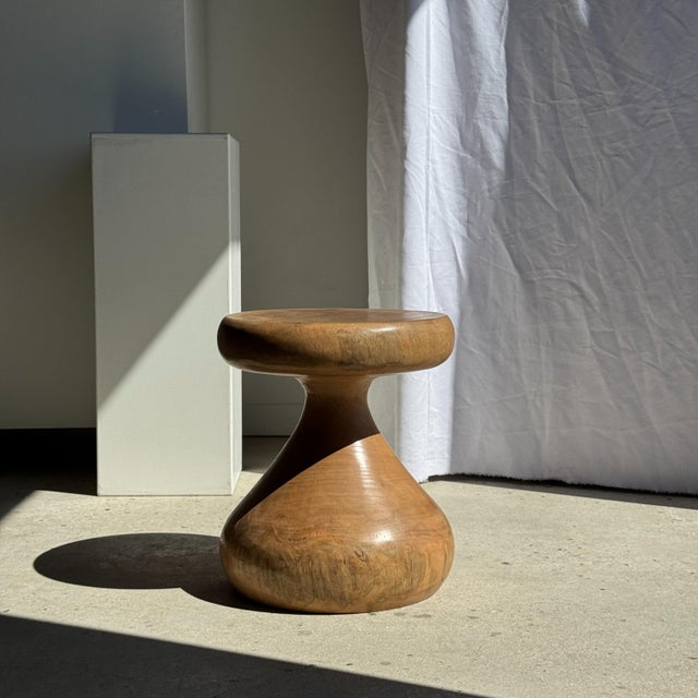 Pawn Natural Stool in Mango Wood, 1980s For Sale - Image 11 of 11