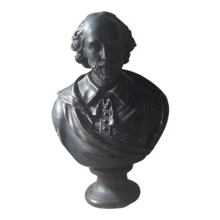 Late 19th Century Gypsum Bust of William Shakespeare For Sale