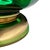 Metal Vintage Mid Century Modern Green Glass Bowl With Gold Base For Sale - Image 7 of 8