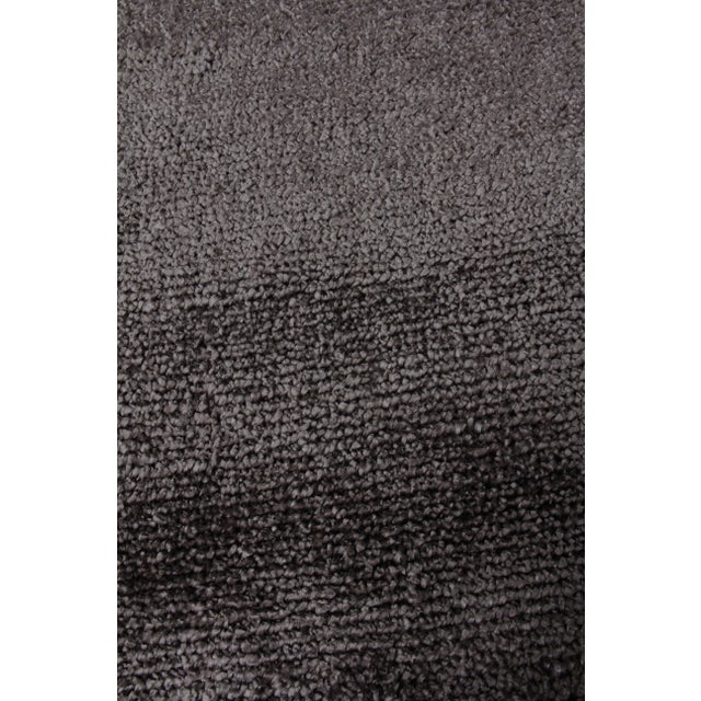 Contemporary Exquisite Rugs Milton Hand Loom Viscose Dark Gray - 6'x9' For Sale - Image 3 of 7