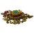 Christian Lacroix Vintage Gold Toned Brooch. A magnificent brooch in the shape of a red, blue, and yellow heart encircled...
