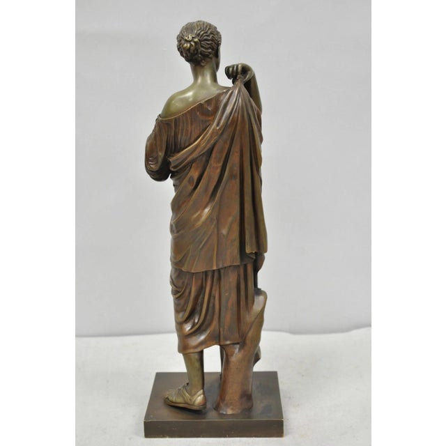 Antique 19th C. Ferdinand Barbedienne Bronze Diana Gabies Statue Sculpture For Sale - Image 13 of 17