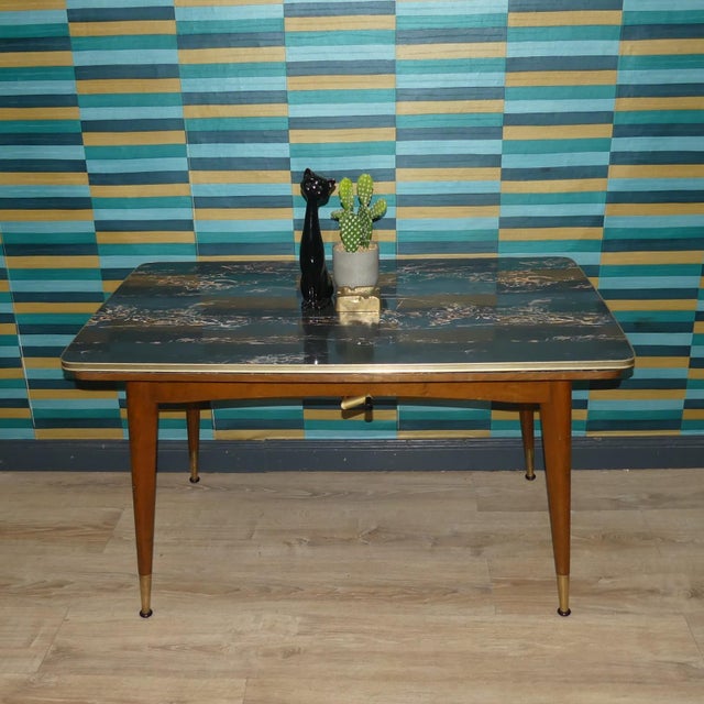 A real eye-catcher! super stylish rockabilly piece rare original by kondor 1950s crank table classic "mufuti"...