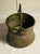 Antique Middle Eastern Copper With Tin Overlay Bucket Elaborate Etched Pattern Solid Iron Loop Handle Ending With Serpent Heads For Sale - Image 4 of 12