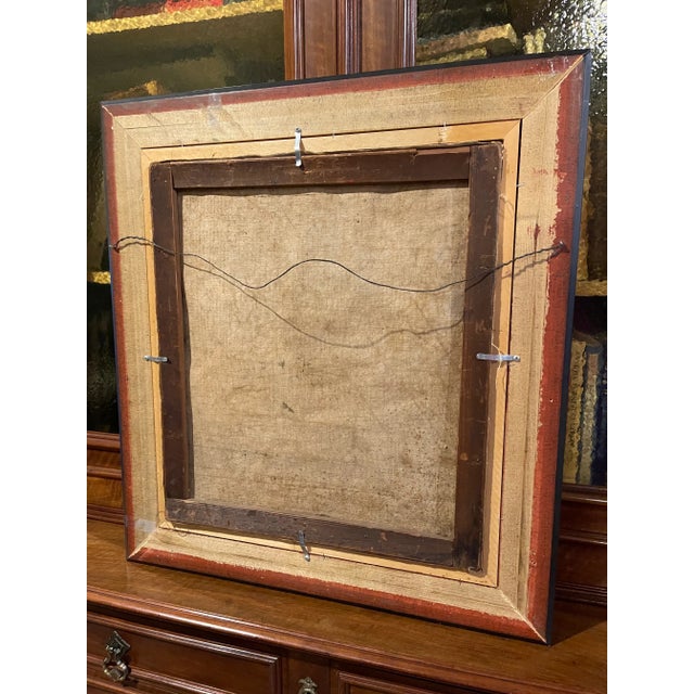 Early 20th Century Early English Hunt Scene Original Oil Painting on Canvas, Framed For Sale - Image 5 of 7