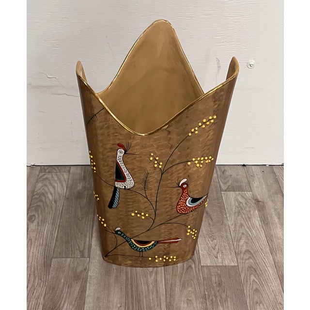 Mid-Century Modern 1950s Deruta Umbrella Stand For Sale - Image 3 of 8