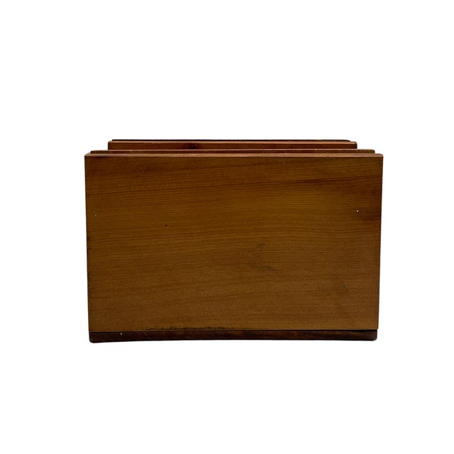 Wood Vintage Burl Wood Puzzle Box With Hidden Lock and Key For Sale - Image 7 of 7
