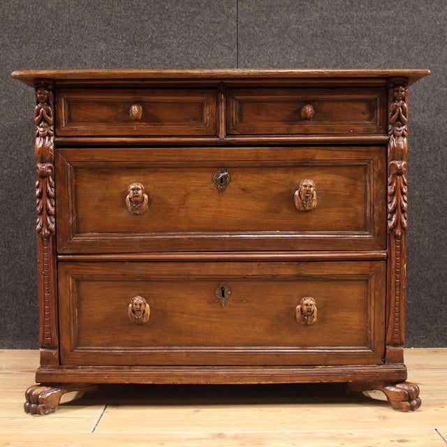 Brown Antique 18th Century Genoese Bambocci Dresser, 1770s For Sale - Image 8 of 13