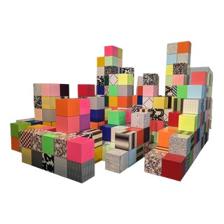 Ex Show Magnetic Coloured Cubes by Paul Kelley, Set of 10 For Sale