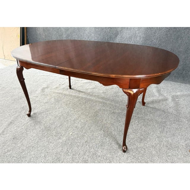 Vintage Hickory Attributed Chair 7 Piece Solid Mahogany Dining Set For Sale - Image 11 of 18