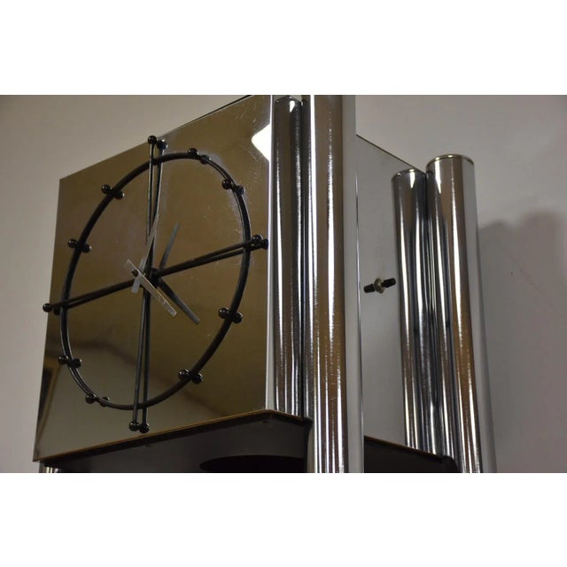 1970s Modern Chrome Clock For Sale In Boston - Image 6 of 8