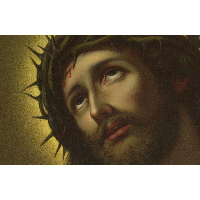 German Devotional Press, Ecce Homo, 1899 Chromolithograph on Paper For Sale - Image 3 of 10