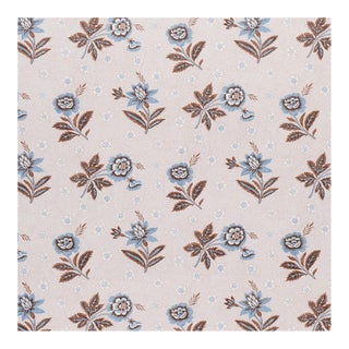 Schumacher Colline Wallpaper in Delft & Sepia For Sale