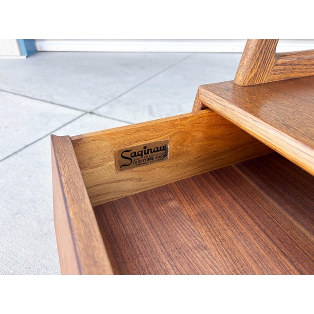 1950s Mid Century Walnut Bookcase and Desk by Saginaw For Sale - Image 17 of 18