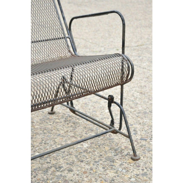 Vintage Woodard Briarwood Wrought Iron Garden Patio Glider Sofa