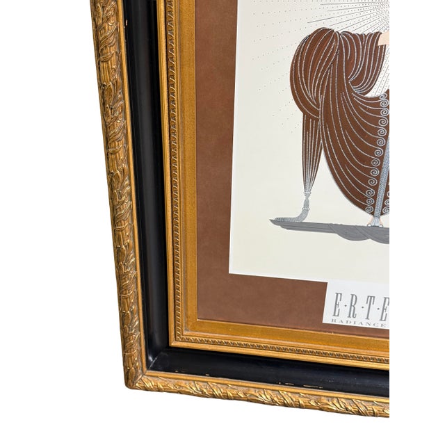 Incredible Pair of Framed Erté Lithographs of Radiance & Starstruck For Sale - Image 4 of 14
