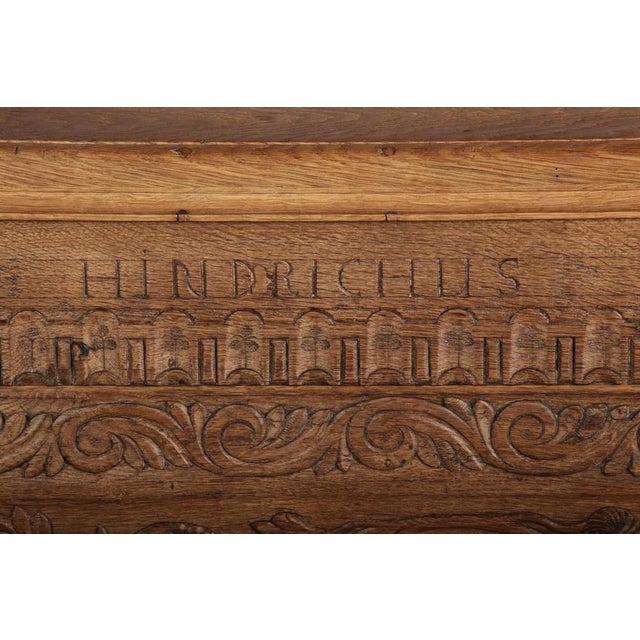 Antique Baroque Chest in Oak, 1784 For Sale - Image 14 of 18