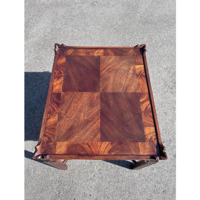 1960s Vintage Mahogany Chippendale Heritage Side Table For Sale - Image 5 of 6