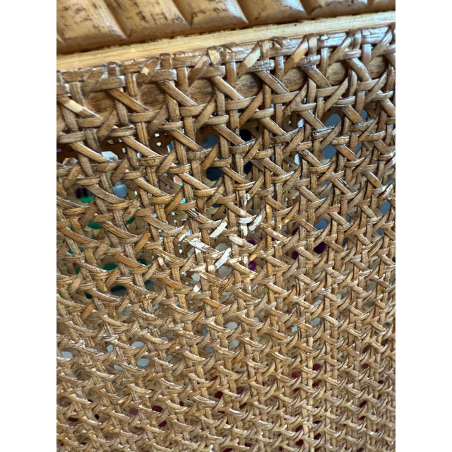 1970s Double-Caned Wingback Chair For Sale - Image 4 of 9