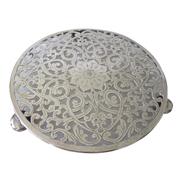 English Silverplate Trivet For Sale