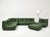 Togo Sofa Set in Green Leather by Michel Ducaroy for Ligne Roset, Set of 5 For Sale - Image 13 of 13