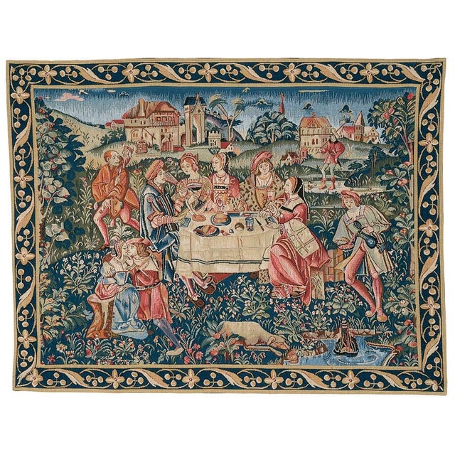This beautiful tapestry is woven on a jacquard loom by skilled weavers, keeping alive the centuries old tradition of...
