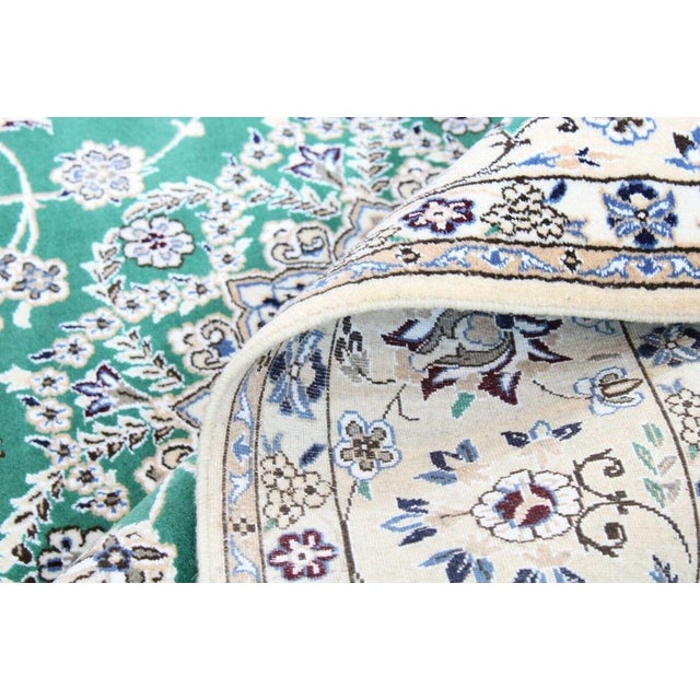 Hand-Knotted Nain Rug in Silk For Sale - Image 10 of 11