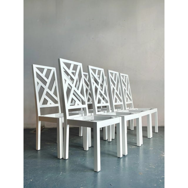Mid 20th Century Vintage Regency Chinese Chippendale Dining Chairs - Set of 8 For Sale - Image 5 of 8