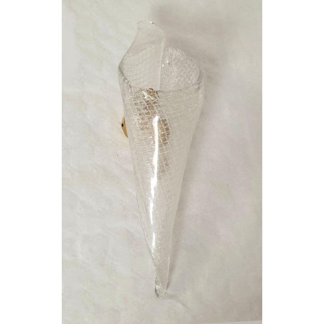 Mid Century Modern Murano Glass Sconces - A Pair For Sale In Dallas - Image 6 of 14