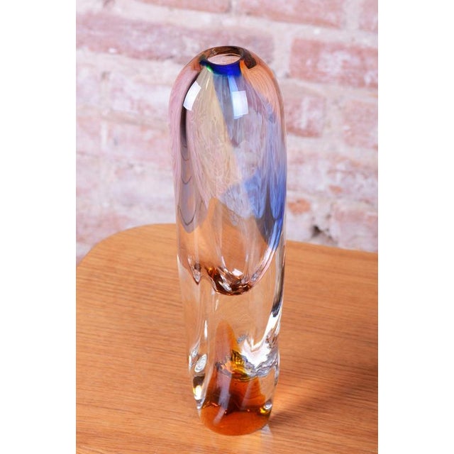 Mid-Century Czech Glass Vase with Ashtray by Josef Rozínek, 1950s For Sale - Image 9 of 13
