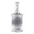 1950s Unusual Shaped Ridged Crystal Decanter With Matching Stopper For Sale