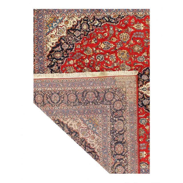 Traditional Pasargad DC Persian Kashan Hand-Knotted Rug For Sale - Image 3 of 4