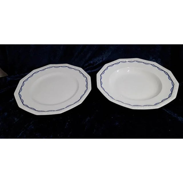 Shallow and Deep Serving Bowls Maria Series with Blue Decoration by Rosenthal, 1930s, Set of 2, in Very Good conditions....