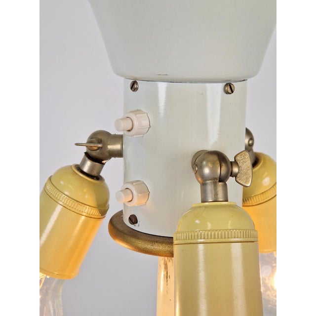 1930s Vintage Neoclassic Green Leather Floor Lamp, 1930s For Sale - Image 5 of 18