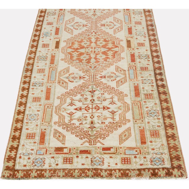 Red Vintage Circa 1940 Serab Runner 3'2 X 17'11 For Sale - Image 8 of 12