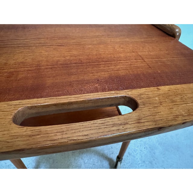 Early Edition Model Thea Serving Trolley with Foldable Table Top by Yngve Ekström for Källemo, Sweden, 1950s For Sale - Image 12 of 18