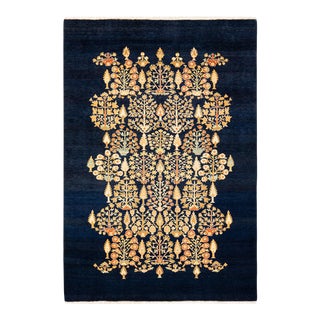 Eclectic Collection Hand-Knotted Area Rug - Blue Collection 6' 0" x 8' 8" For Sale