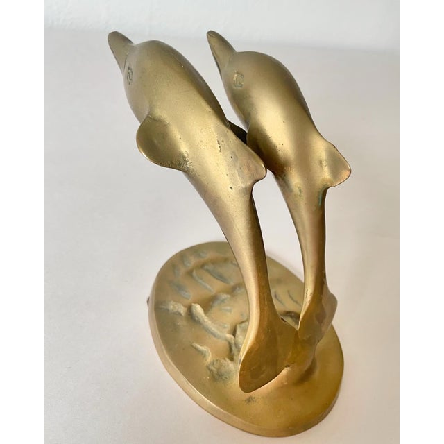 Mid-Century Brass Dolphins Leaping For Sale In Philadelphia - Image 6 of 8